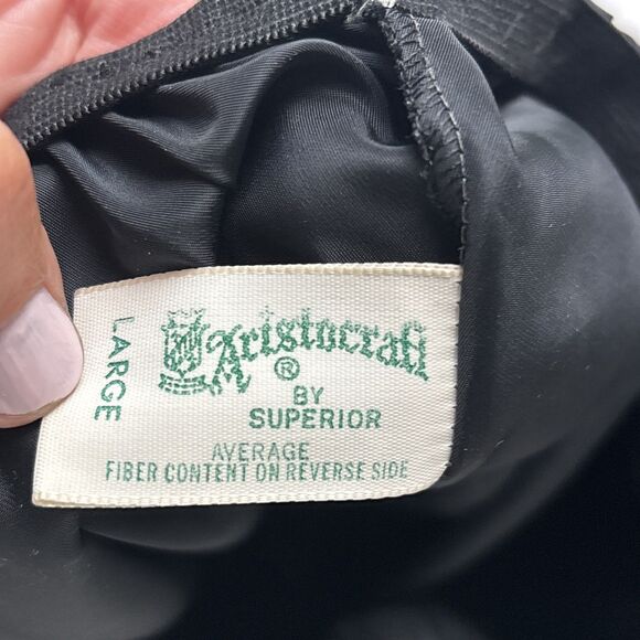 Vintage Aristocraft By Superior Black Skip With Scalloped Bottom  Size Large - Picture 6 of 7